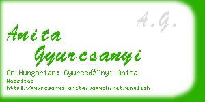 anita gyurcsanyi business card